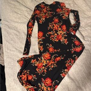 Reformation Black Floral Dress- never worn!